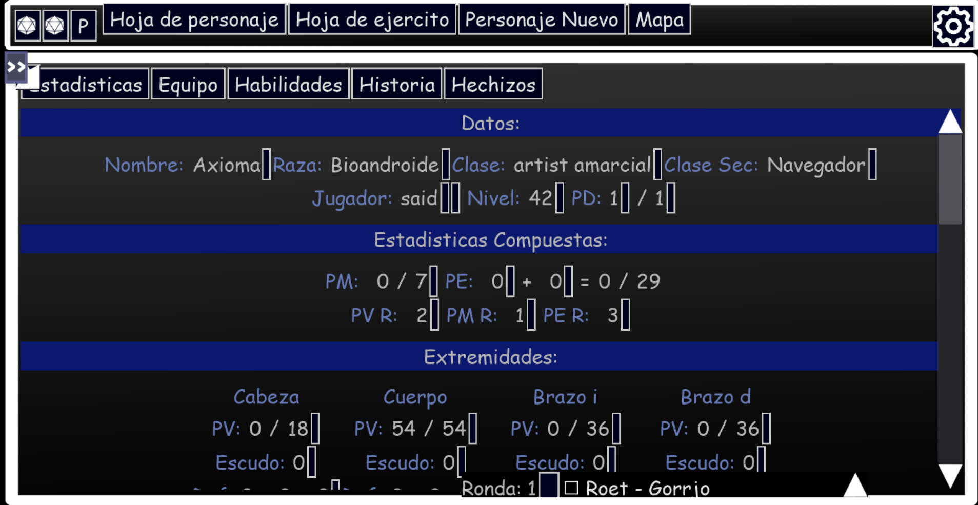 Administrador de Partidas y Personajes de Juegos de Rol (Godot + Django REST)